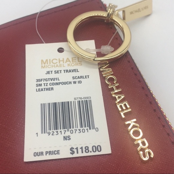 Jet Set Travel Sm TZ Coinpouch W ID Leather Scarle - Picture 6 of 8